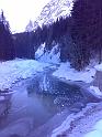 Il fiume Piave ghiacciato